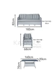 ATHENA GÜMÜŞ GRİ 3+1+1 BALKON BAHÇE TAKIMI - 7