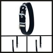 Uyguna-Yakala Siyah 2.5*37-45 Cm Dokuma Boyun Tasması-SMA.338 thumbnail 1