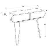 Homedora illia Dresuar Consol Ceviz-siyah - 4