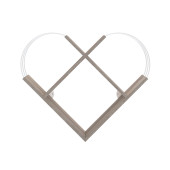 Homedora Kalp  Duvar Rafi Krom-Beyaz - 1