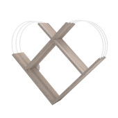 Homedora Kalp  Duvar Rafi Krom-Beyaz - 2