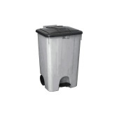 Köşeli Pedallı 85 Litre Gri Çöp Kovası - 4265GR - 1