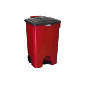 Köşeli Pedallı 85 Litre Kırmızı Çöp Kovası - 4265RED - 1