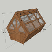 MANDU Ahşap tribox sera saksı (Büyük) - 5