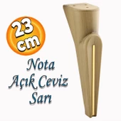 Nota Mobilya Kanepe Tv Ünitesi Koltuk Ayağı Konsol Ayakları Ahşap Desenli Kahverengi Ceviz 23 Cm thumbnail 1