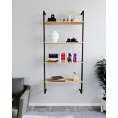 Eportatif Duvar Rafı Metal Kitaplık Mobilya 4 Katlı 1072 - 2