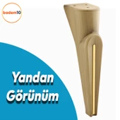 Nota Mobilya Kanepe Tv Ünitesi Koltuk Ayağı Konsol Ayakları Ahşap Desenli Kahverengi Ceviz 23 Cm thumbnail 3