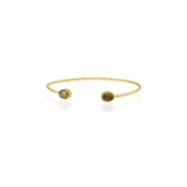 Kadir Jewellery 22 Ayar Altın Kaplama El İşçiliği Zirkon Taşlı Kadın Charm Bileklik - 11