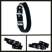 Uyguna-Yakala  Siyah 2.5*42-50 Cm Dokuma Kemikli Boyun Tasması-SMA.357 thumbnail 2