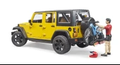 Bruder Jeep W. Rubicon & Bisiklet ve Sürücüsü 02543 Lisanslı Ürün thumbnail 4