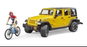 Bruder Jeep W. Rubicon & Bisiklet ve Sürücüsü 02543 Lisanslı Ürün thumbnail 1