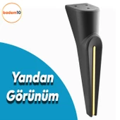 Nota Mobilya Oturma Grubu Kanepe Tv Ünitesi Koltuk Ayağı Konsol Ayakları Siyah Altın Gold 23 Cm - 3
