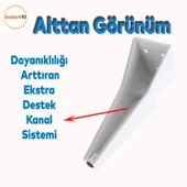 Nota Mobilya Kanepe Tv Ünitesi Koltuk Ayağı Konsol Ayakları Beyaz Altın Gold Sarı 23 Cm thumbnail 4