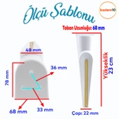 Nota Mobilya Kanepe Tv Ünitesi Koltuk Ayağı Konsol Ayakları Beyaz Altın Gold Sarı 23 Cm thumbnail 2