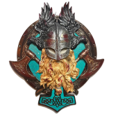 valhalla ( duvara asma tasarımı, vikingler, kırmızı kan sıçraması, el yapımı ) Mukemel tasarımları - 6