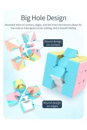 Brains Zeka Küpü Hız Küpü Sabır Küpü-Magic Cube Pastel Renkler 3x3x3 - 3