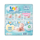 Uni Baby Bebek Temizleme Pamuğu 60 Lı X 6 Adet - 1