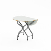 Eportatif Mutfak Masası Balkon Katlanır Masa Yuvarlak Beyaz 1077 - 1