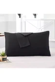 MODELHOME Krem Renkli Pamuklu Kumaştan Kapaklı Yastık Kılıfı (2 Adet) 50 X 70 Cm - 11