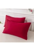 MODELHOME Krem Renkli Pamuklu Kumaştan Kapaklı Yastık Kılıfı (2 Adet) 50 X 70 Cm - 10