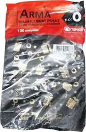 Arma Baskılı Mini Blok Poşet Torba - No : 0 - 20x30 Cm. - Siyah - 100 Adetlik 1 Paket thumbnail 1