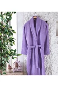 MODELHOME Soft Line Pamuklu Şalyaka Pembe Renkli (L-XL-2XL-3XL-4XL) Büyük / Battal Beden Bornoz - 5