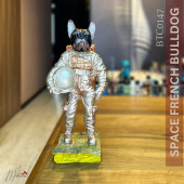 Uzay Fransız bulldog (tam takım elbise, dekoratif astronot, el yapımı heykel ) Mukemel tasarımları - 1