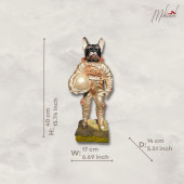 Uzay Fransız bulldog (tam takım elbise, dekoratif astronot, el yapımı heykel ) Mukemel tasarımları - 2