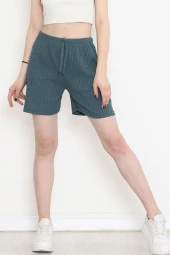 CLZ275 Fitilli Şort Petrol - 1