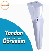 Nota Mobilya Kanepe Tv Ünitesi Koltuk Ayağı Konsol Ayakları Krom Gümüş 23 Cm thumbnail 2