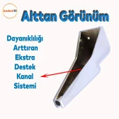 Nota Mobilya Kanepe Tv Ünitesi Koltuk Ayağı Konsol Ayakları Krom Gümüş 23 Cm thumbnail 3