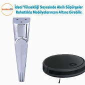 Nota Mobilya Kanepe Tv Ünitesi Koltuk Ayağı Konsol Ayakları Krom Gümüş 23 Cm thumbnail 4