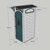 MANDU Ahşap Soyunma Kabini (Plaj duş kabini) - 12