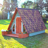 MANDU Ahşap Üçgen Çocuk Oyun Evi ( Aframe Playhouse) - 4