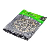 Arma Baskılı Mini Blok Poşet Torba - No : 2 - 25x37 Cm. - Siyah - 100 Adetlik 10 Paket - 4