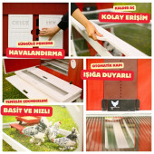 MANDU Ahşap Bahçeli Tavuk/Kuş Kümesi (Mini çiftlik) - 2