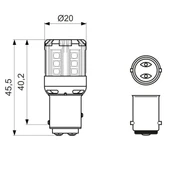 Bosch Led Retrofit P21/5W 1016 Stop Led Ampul 12V 4000K (BAY15d) thumbnail 3