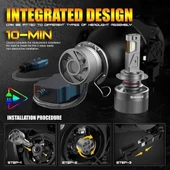 XSonne Sirius H4 Led Xenon Far Ampul 12V 65W 8000K 8000LM thumbnail 4