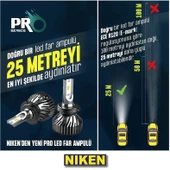 Niken Pro Seri Slim Led Xenon Far Ampulü HIR2 9012 12V 6000K 8000LM - 4