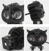 Beyaz Sarı Led Baykuş Off Road, Motosiklet Sis Farı Çalışma Lambası 12-24V 50W thumbnail 3