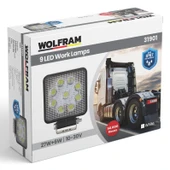 Wolfram 9 Led Kare Off Road Sis Farı Çalışma Lambası 10-30V 27W - 2