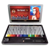 Koh-i-Noor Wax Aquarell Sulandırılabilir Pastel Boya Seti 24 Renk - 2