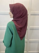 Jakarlı Monogram Eşarp, Piramit Monogram, Desenli Eşarp 01009  BORDO thumbnail 3