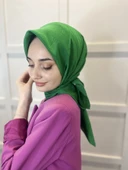 Jakarlı Monogram Eşarp, Piramit Monogram, Desenli Eşarp 01009  BENETTON thumbnail 3