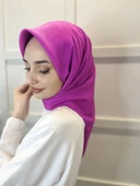 Jakarlı Monogram Eşarp, Piramit Monogram, Desenli Eşarp 01009  ERGUVAN thumbnail 3