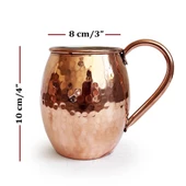 Shark Anatolia El Dövmesi Bakır Kupa Bardak Moscow Mule Mug - 4