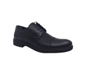 Zerhan 159-1237 Erkek Siyah Bağcıklı Hakiki Deri Klasik Hafif Ayakkabı thumbnail 6