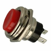 Mini Marş, Korna Butonu Düğmesi Kırmızı Yuvarlak 16mm - 1