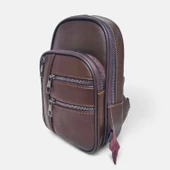 Lederax Hakiki Deri Göğüs Çantası Bodybag  LD484 - 5
