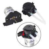 12 V Peristaltik Sıvı Pompası - Dozaj Su Pompası Silikon Tüp - NKP-DCL-S10D Siyah thumbnail 3